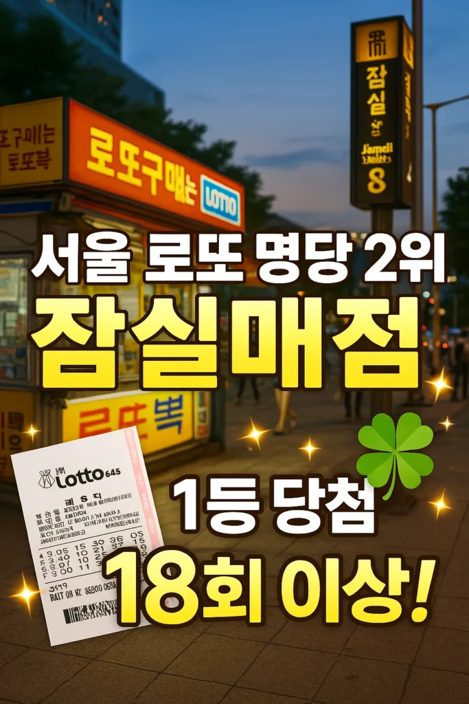 서울로또 명당 잠실매점