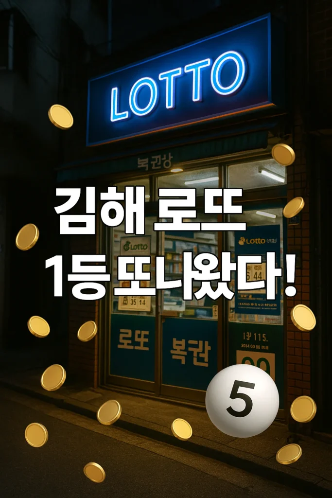 김해에서 또 터졌다! 1202회 로또 1등 명당, 실화 맞습니다