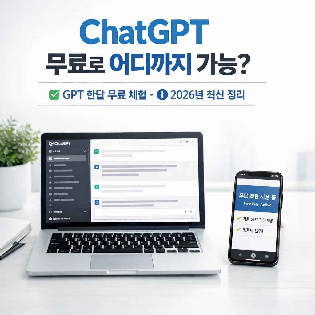 chatgpt 무료, GPT 한달 무료 체험, GPT 다운로드, 2026년 최신 업데이트