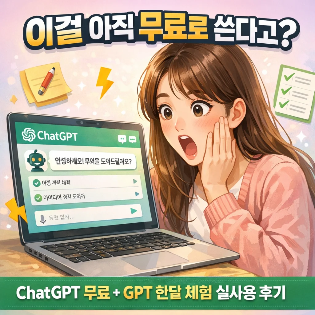 chatgpt 무료, GPT 한달 무료 체험, GPT 다운로드, 2026년 최신 업데이트