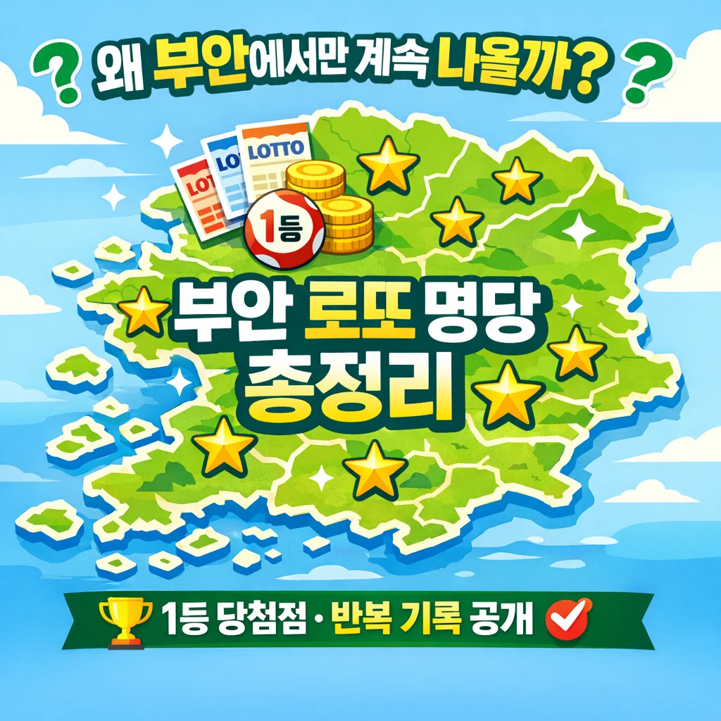 부안 로또 명당 총정리｜최근 10년간 1등 당첨점 전체 리스트 공개