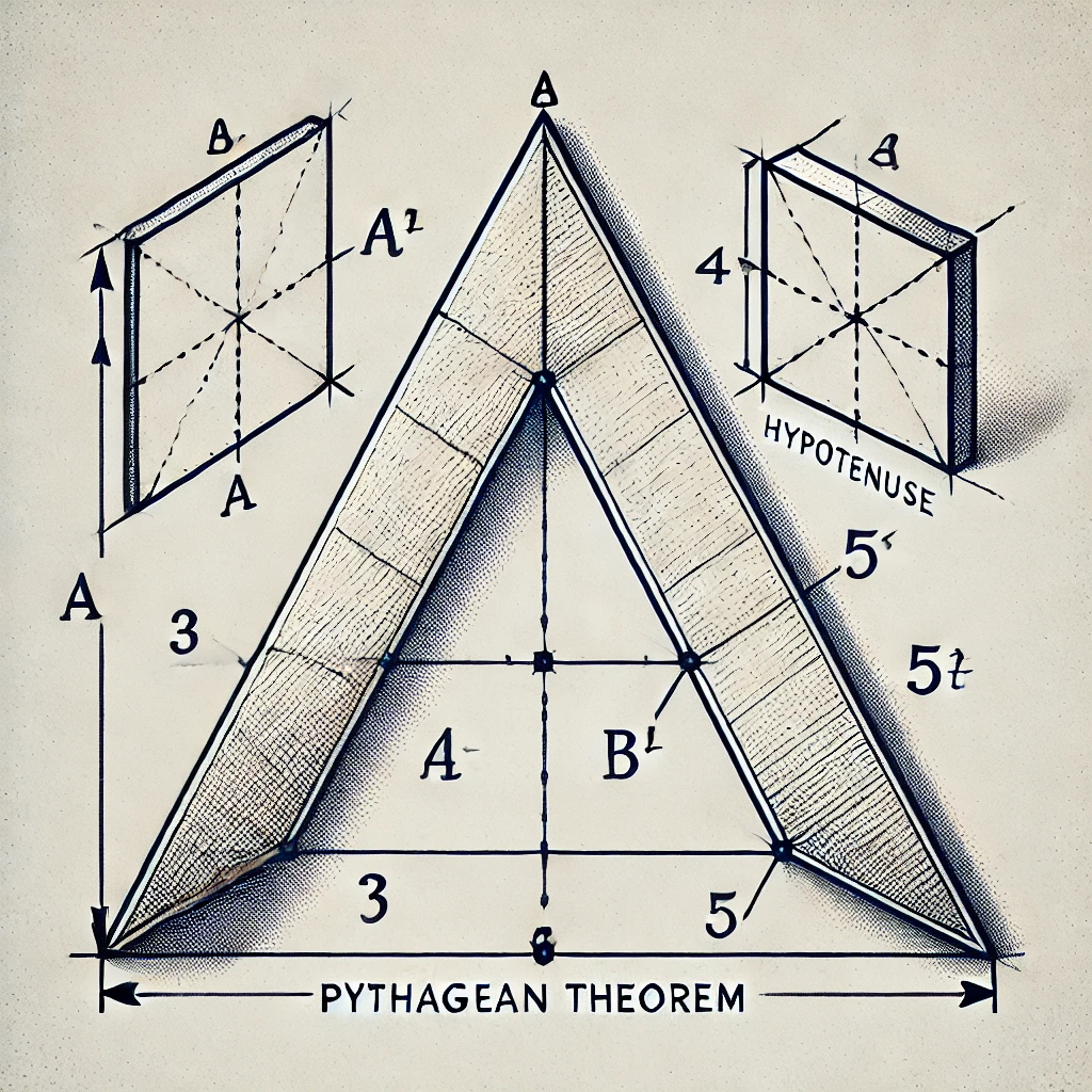 DALL·E 2024-08-17 18.24.10 - A clear and clean illustration of the Pythagorean theorem centered around a right triangle. The triangle is oriented with the right angle at the botto